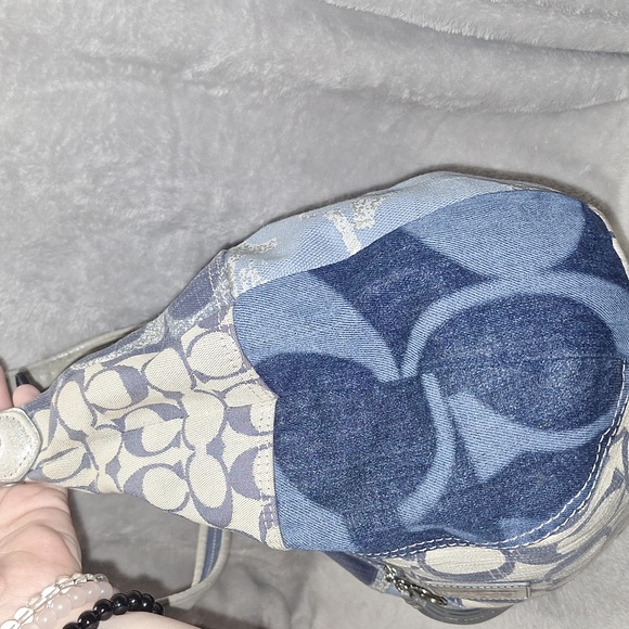 Coach Poppy Denim Patchwork Hobo - Picture 5 of 14